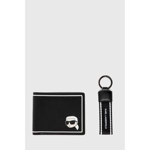 Peňaženka + kľúčenka Karl Lagerfeld čierna farba