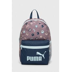 Detský ruksak Puma PUMA Phase Small Backpack fialová farba, malý, vzorovaný