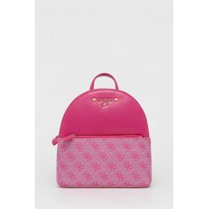 Detský ruksak Guess ružová farba, malý, vzorovaný