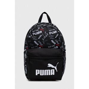 Detský ruksak Puma PUMA Phase Small Backpack čierna farba, malý, vzorovaný