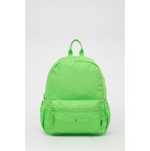 Detský ruksak Tommy Hilfiger zelená farba, veľký, jednofarebný