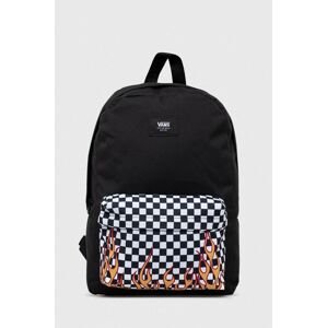 Detský ruksak Vans BY NEW SKOOL BACKPAC čierna farba, malý, vzorovaný