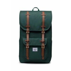 Ruksak Herschel 11390-05932-OS Little America Backpack zelená farba, veľký, jednofarebný