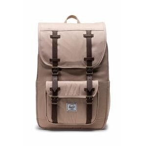 Ruksak Herschel 11391-05905-OS Little America Mid Backpack béžová farba, veľký, vzorovaný