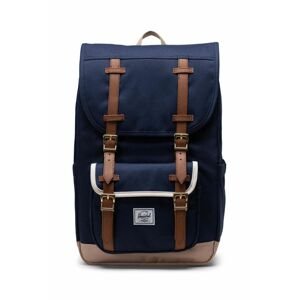 Ruksak Herschel 11391-05917-OS Little America Mid Backpack béžová farba, veľký, vzorovaný