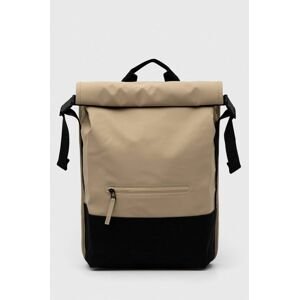 Ruksak Rains 13760 Trail Rolltop Backpack béžová farba, veľký, jednofarebný