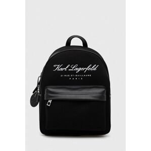 Ruksak Karl Lagerfeld čierna farba, veľký, jednofarebný