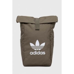 Ruksak adidas Originals zelená farba, veľký, s potlačou