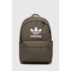 Ruksak adidas Originals zelená farba, veľký, s potlačou