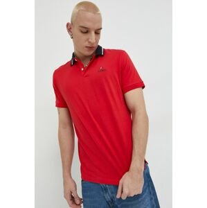 Bavlnené polo tričko Jack & Jones JJEJOE červená farba, s potlačou, 12221190