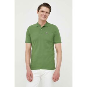 Bavlnené polo tričko Colmar zelená farba, jednofarebné