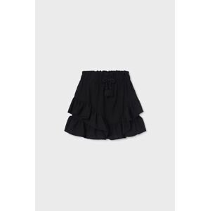 Dievčenská sukňa Mayoral čierna farba, mini, áčkový strih