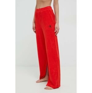 Plážové nohavice Calvin Klein červená farba