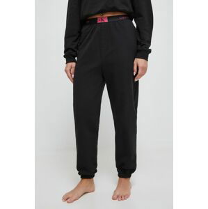 Bavlnené nohavice Calvin Klein Underwear čierna farba, melanžové, 000QS6943E
