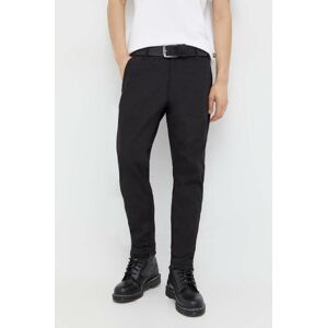 Nohavice G-Star Raw pánske, šedá farba, strih chinos