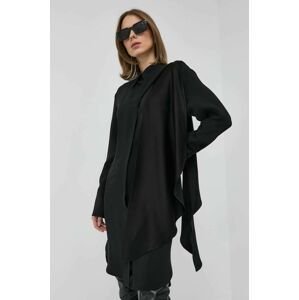 Šaty Victoria Beckham čierna farba, mini, rovný strih
