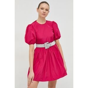 Šaty Red Valentino ružová farba, mini, áčkový strih