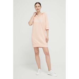 Šaty Emporio Armani Underwear ružová farba, mini, oversize