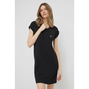 Spoločenské šaty Emporio Armani Underwear čierna farba, mini, oversize