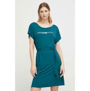 Plážové šaty Emporio Armani Underwear zelená farba