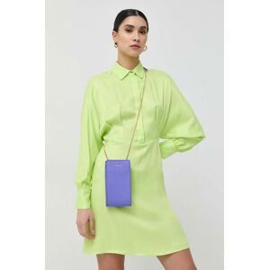 Šaty Liu Jo zelená farba, mini, rovný strih