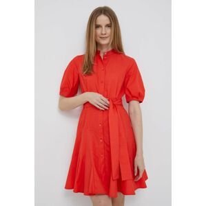 Bavlnené šaty Pennyblack červená farba, mini, áčkový strih