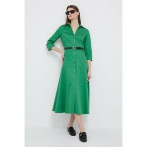 Šaty Pennyblack zelená farba, midi, áčkový strih
