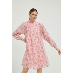 Šaty Bruuns Bazaar ružová farba, mini, oversize