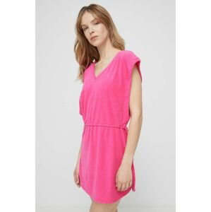 Plážové šaty United Colors of Benetton ružová farba
