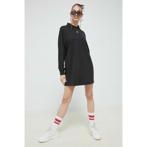 Šaty Tommy Jeans čierna farba, mini, oversize