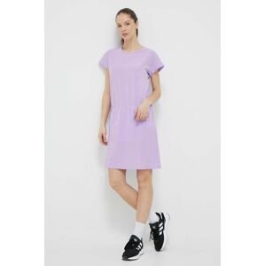 Šaty Helly Hansen fialová farba, mini, rovný strih