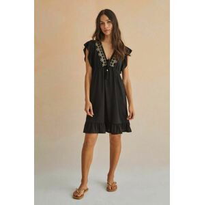 Šaty women'secret EASY FIT čierna farba, mini, oversize, 5545131