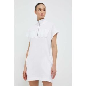 Šaty Dkny biela farba, mini, oversize