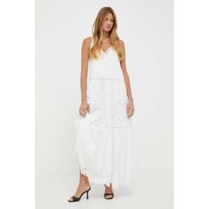 Šaty Ivy Oak biela farba, maxi, oversize