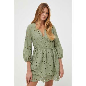 Šaty Ivy Oak zelená farba, mini, áčkový strih