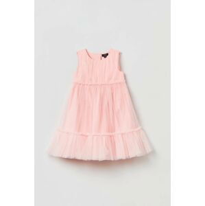 Dievčenské šaty OVS ružová farba, mini, áčkový strih