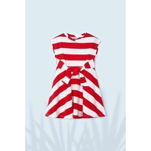Dievčenské bavlnené šaty Mayoral červená farba, mini, áčkový strih