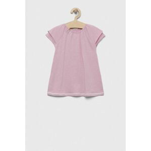 Šaty pre bábätká United Colors of Benetton ružová farba, mini, áčkový strih