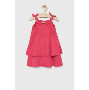Dievčenské šaty Birba&Trybeyond ružová farba, mini, áčkový strih