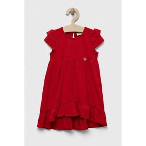 Šaty pre bábätká Birba&Trybeyond červená farba, mini, áčkový strih