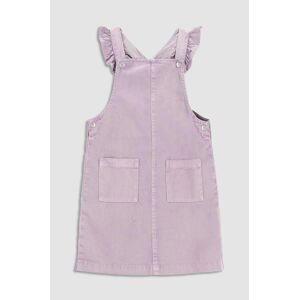 Dievčenské rifľové šaty Coccodrillo fialová farba, mini, rovný strih