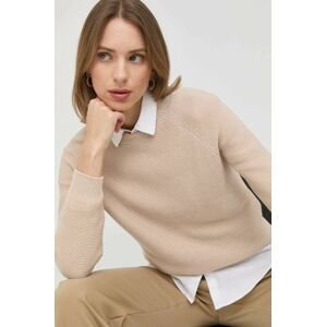 Bavlnený sveter Weekend Max Mara dámsky, béžová farba, tenký