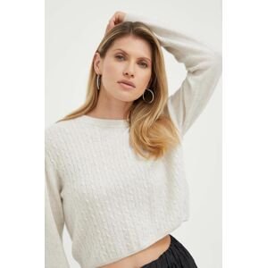 Kašmírový sveter Custommade Trina béžová farba, tenký