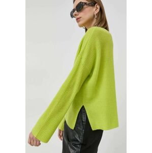 Kašmírový sveter MAX&Co. dámsky, zelená farba, tenký