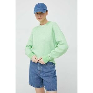 Bavlnený sveter Tommy Hilfiger zelená farba
