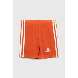 Detské krátke nohavice adidas Performance SQUAD 21 SHO Y oranžová farba, nastaviteľný pás