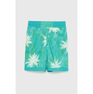 Detské krátke nohavice Columbia Sandy Shores Boardshort zelená farba, nastaviteľný pás