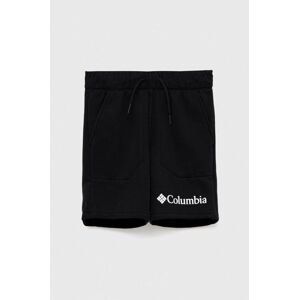 Detské krátke nohavice Columbia Columbia Trek Short čierna farba, nastaviteľný pás