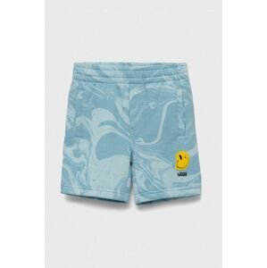 Detské krátke nohavice Vans MARBLE FLEECE SHORT BLUE GLOW nastaviteľný pás