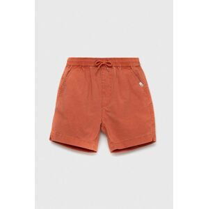 Detské krátke nohavice Quiksilver oranžová farba, nastaviteľný pás